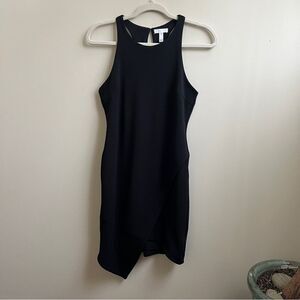 Leith Black High Neck Asymmetrical Dress XS